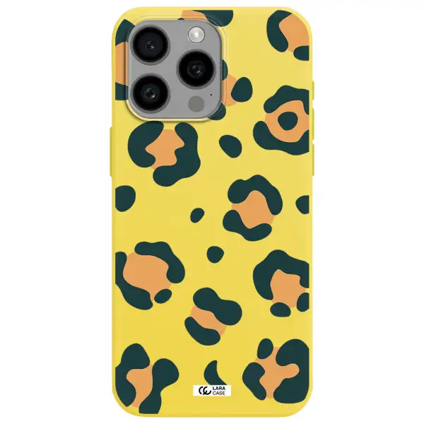 Toon Leopard Apple Iphone 15 Pro max Silicone canary yellow Case