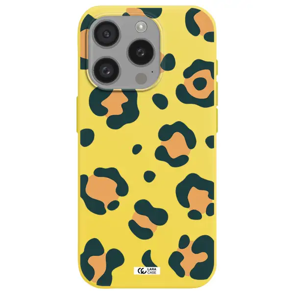 Toon Leopard Apple Iphone 15 Pro Silicone Canary Yellow Case
