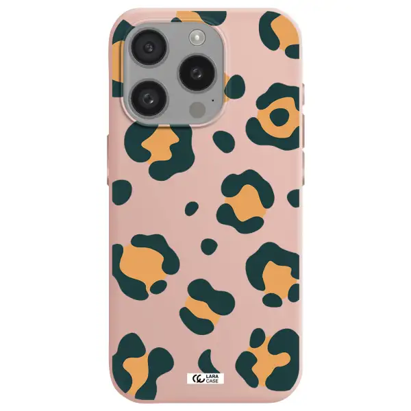 Toon Leopard Apple Iphone 15 Pro Silicone Pastel Pink Case