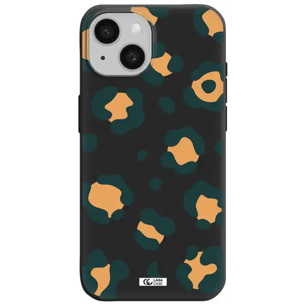 Toon Leopard Apple iPhone 15 Silicone black Case