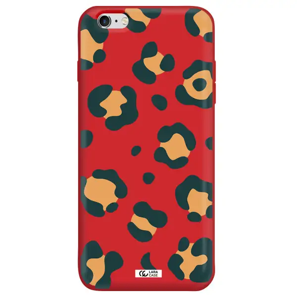 Toon Leopard Apple iPhone 6 plus Silicone Imperial Red Case