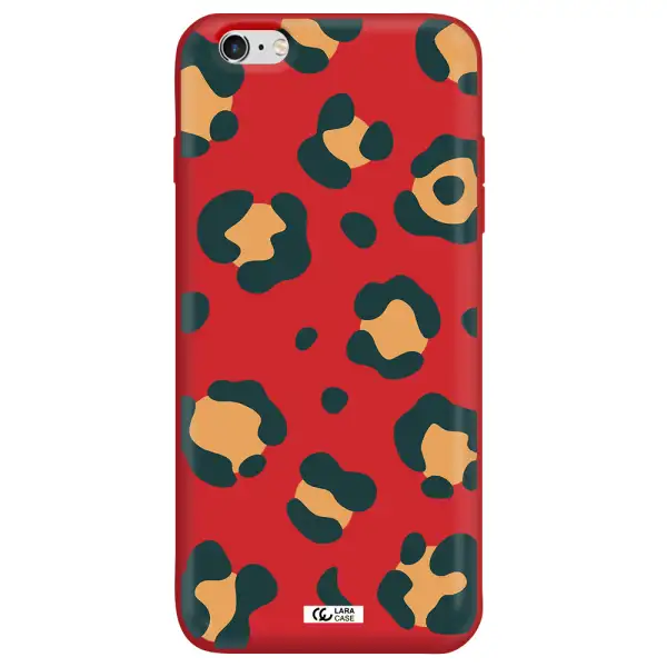 Toon Leopard Apple iPhone 6 s plus Silicone Imperial Red Case