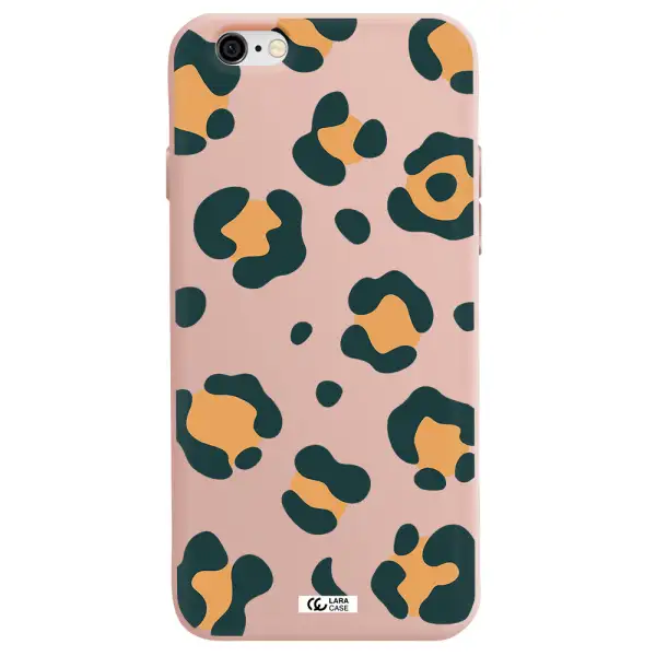 Toon Leopard Apple iPhone 6 Silicone pastel pink Case