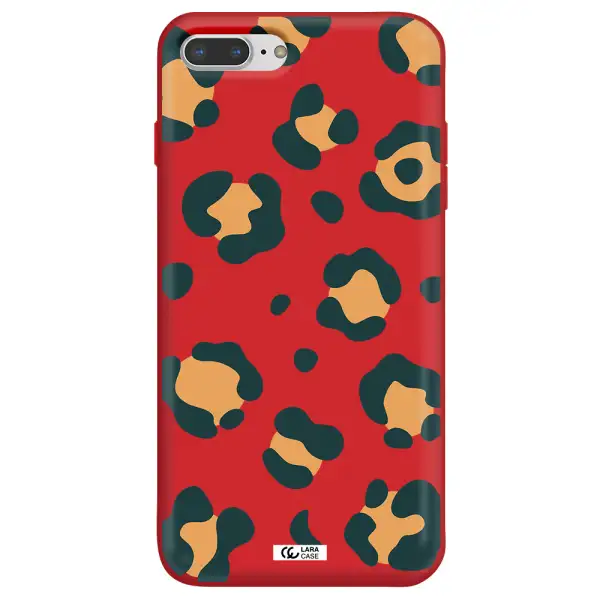 Toon Leopard Apple iPhone 7 plus Silicone Imperial Red Case