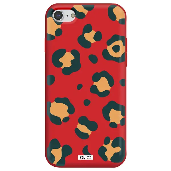 Toon Leopard Apple iPhone 7 Silicone Imperial Red Case