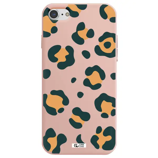 Toon Leopard Apple iPhone 7 Silicone pastel pink Case