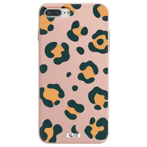 Toon Leopard Apple iPhone 8 plus Silicone pastel pink Case