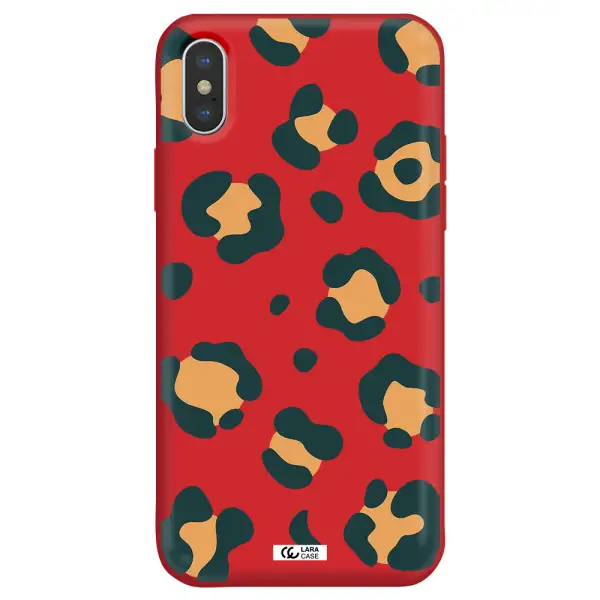 Toon Leopard Apple iPhone XS max Silicone Imperial Red Case