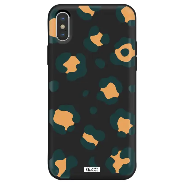 Toon Leopard Apple iPhone XS Silicone black Case