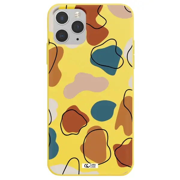 Boho Art Apple iPhone 11 pro max Silicone canary yellow Case