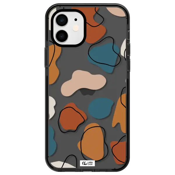 Boho Art Apple iPhone 12 impact Smoke Black Case