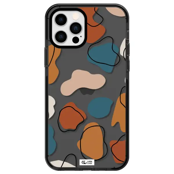 Boho Art Apple iPhone 12 pro impact Smoke Black Case