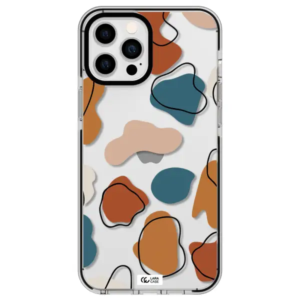 Boho Art Apple iPhone 12 pro max impact black border Case