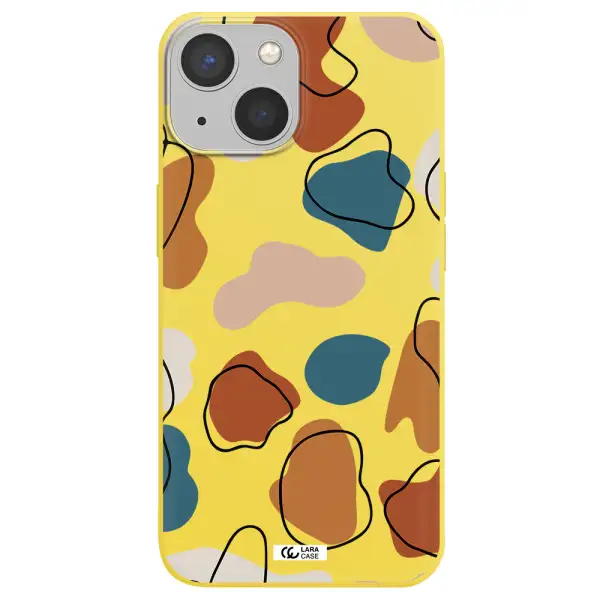 Boho Art Apple iPhone 13 Silicone canary yellow Case