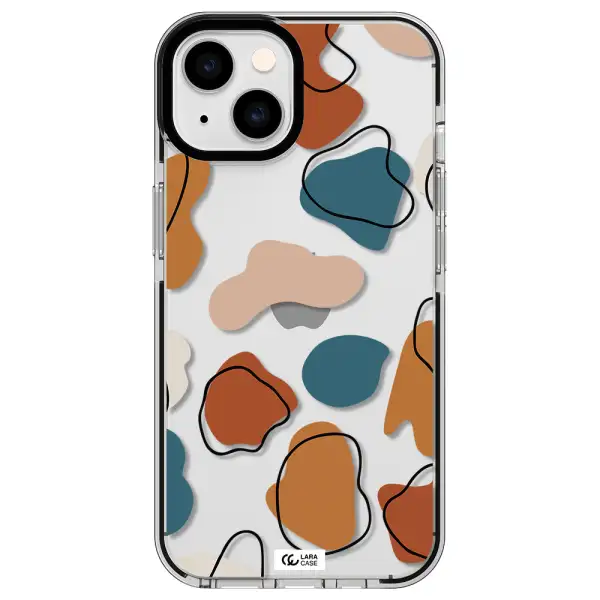 Boho Art Apple iPhone 14 impact black border Case