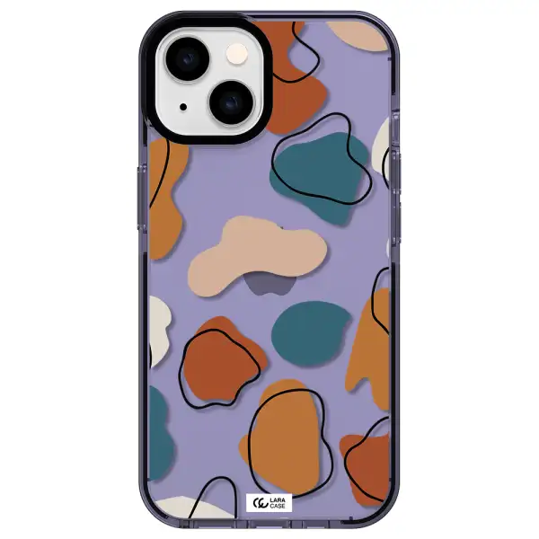 Boho Art Apple iPhone 14 impact Lilac Case