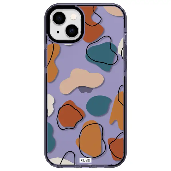 Boho Art Apple iPhone 14 plus impact Lilac Case