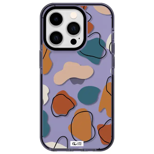 Boho Art Apple iPhone 14 pro impact Lilac Case