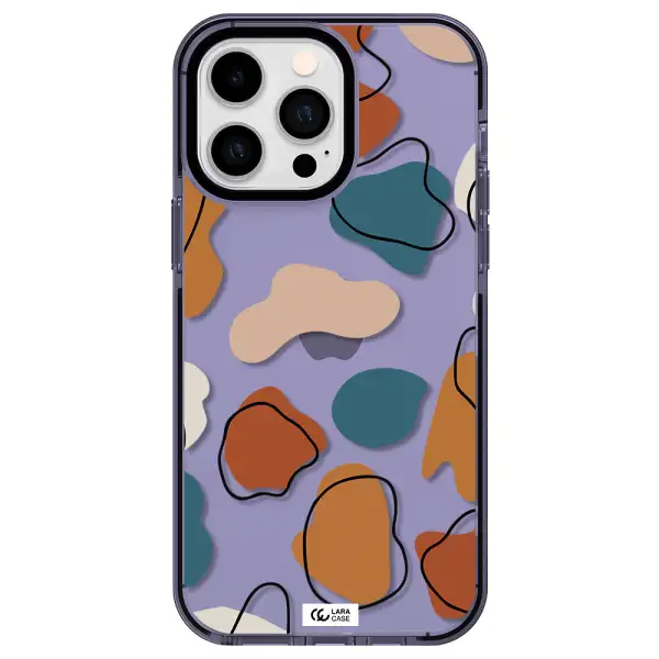Boho Art Apple iPhone 14 pro max impact Lilac Case