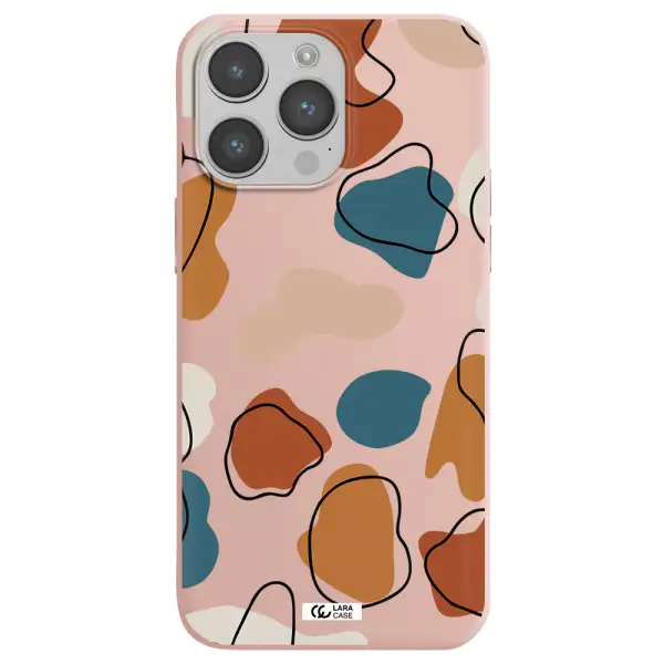 Boho Art Apple iPhone 14 pro max Silicone pastel pink Case