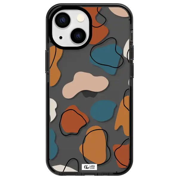 Boho Art Apple iPhone 15 impact Smoke Black Case