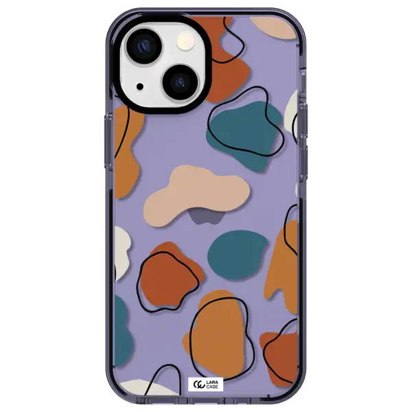 Boho Art Apple iPhone 15 Plus impact Lilac Case