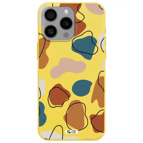 Boho Art Apple Iphone 15 Pro max Silicone canary yellow Case