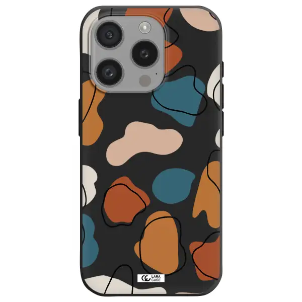 Boho Art Apple Iphone 15 Pro Silicone Black Case