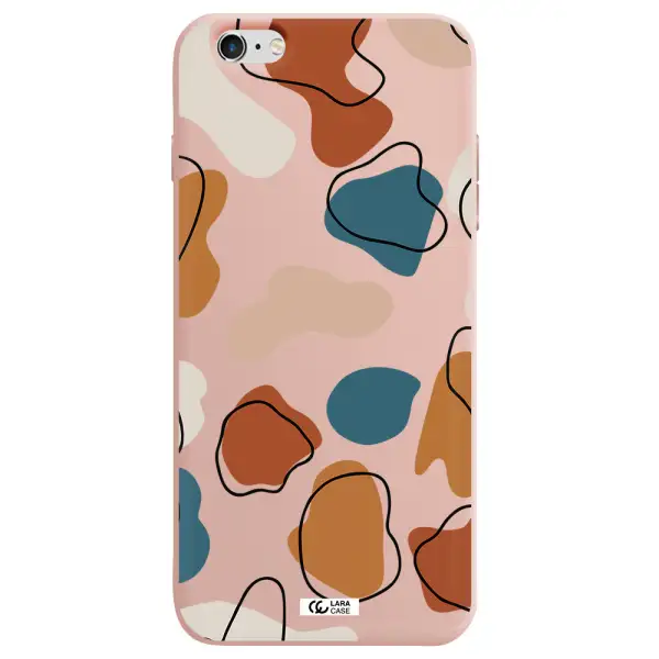 Boho Art Apple iPhone 6 plus Silicone pastel pink Case