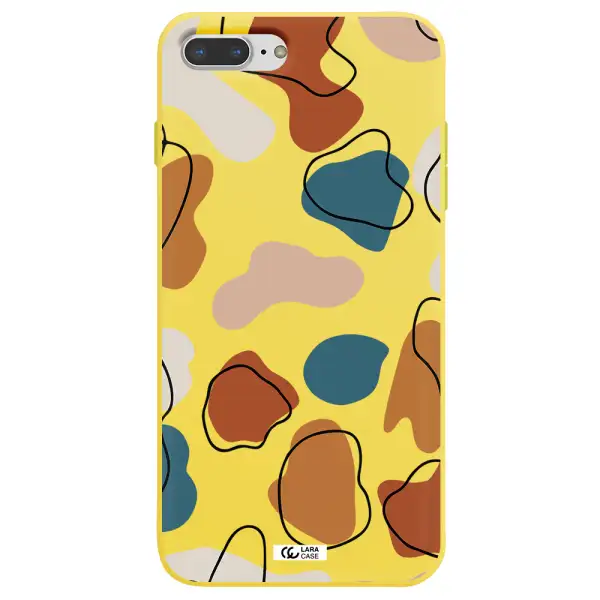 Boho Art Apple iPhone 8 plus Silicone canary yellow Case