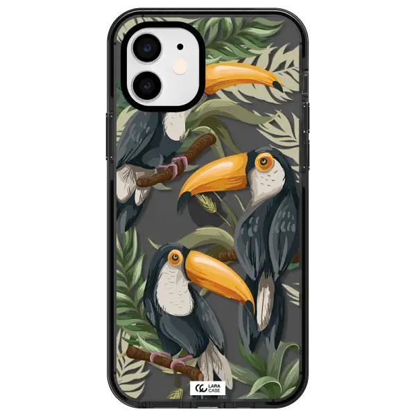 Tropical Bird Apple iPhone 11 impact Smoke Black Case