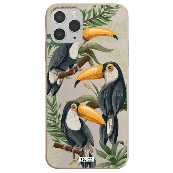 Tropical Bird Apple iPhone 11 pro Silicone Stone Case