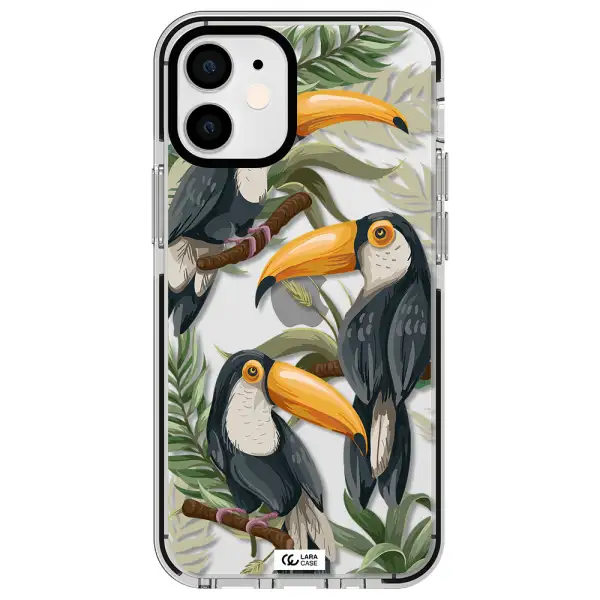 Tropical Bird Apple iPhone 12 mini impact black border Case