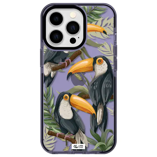 Tropical Bird Apple iPhone 13 Pro impact Lilac Case