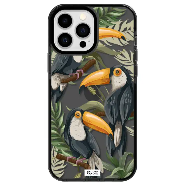 Tropical Bird Apple iPhone 13 Pro Max impact Smoke Black Case