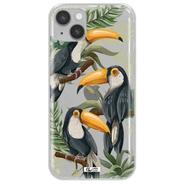 Tropical Bird Apple iPhone 14 Clear TPU Case