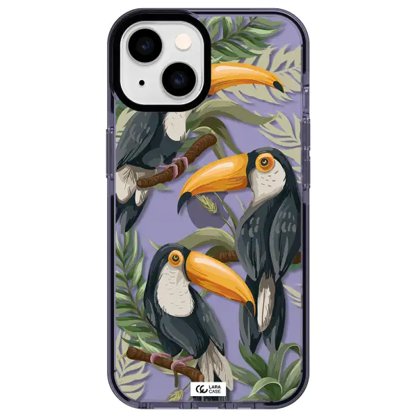 Tropical Bird Apple iPhone 14 impact Lilac Case