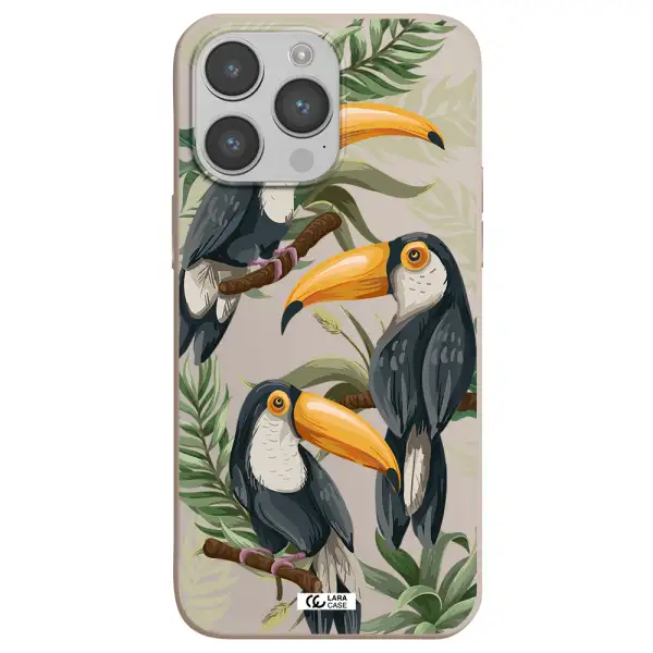 Tropical Bird Apple iPhone 14 pro max Silicone Stone Case