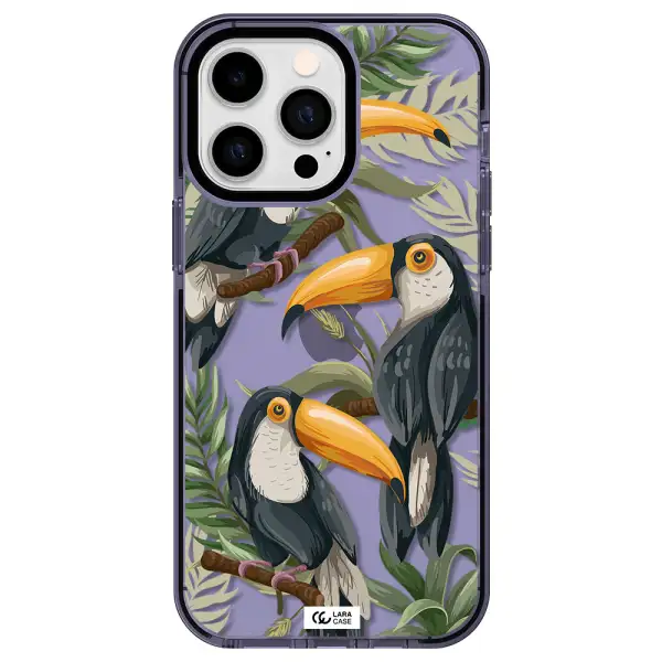 Tropical Bird Apple iPhone 15 Pro impact Lilac Case