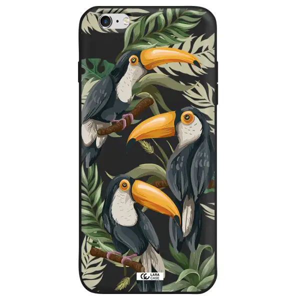Tropical Bird Apple iPhone 6 plus Silicone black Case