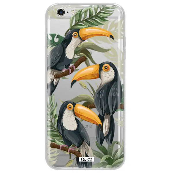 Tropical Bird Apple iPhone 6 s plus Clear TPU Case