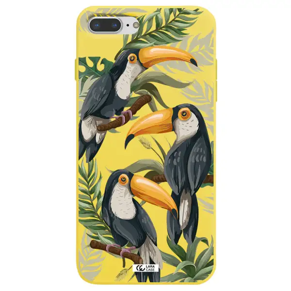Tropical Bird Apple iPhone 7 plus Silicone canary yellow Case