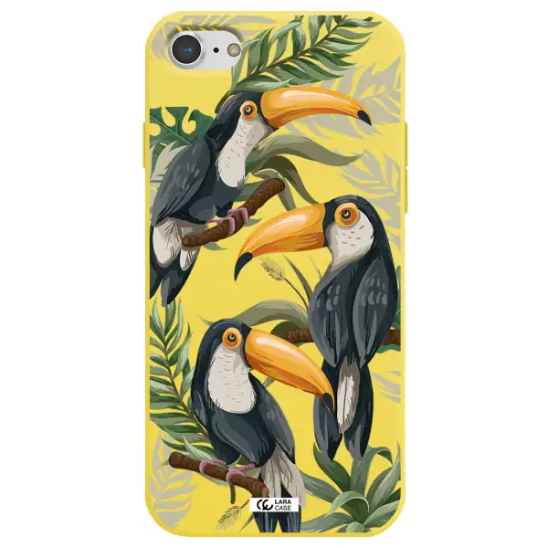 Tropical Bird Apple iPhone 7 Silicone canary yellow Case