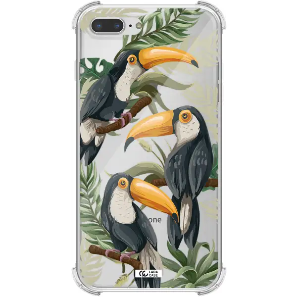 Tropical Bird Apple iPhone 8 plus Clear PC Case