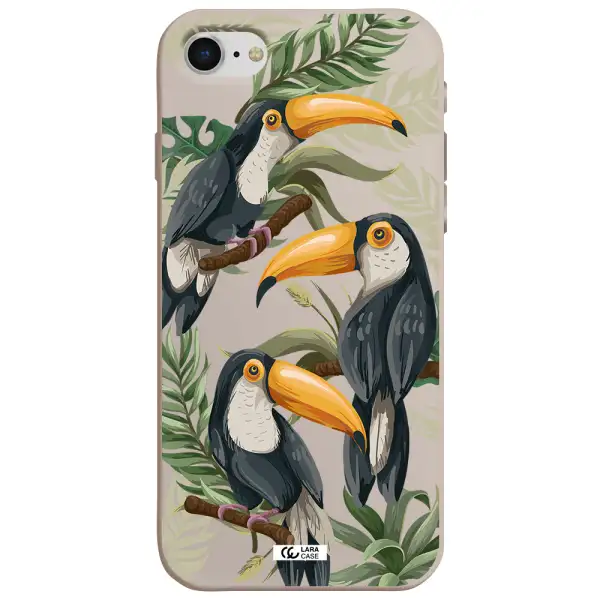 Tropical Bird Apple iPhone se 2020 Silicone Stone Case