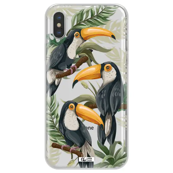 Tropical Bird Apple iPhone XS max Clear TPU Case