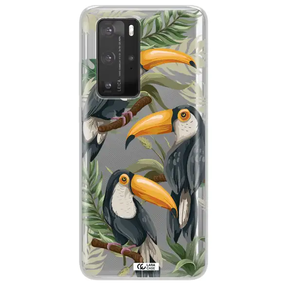 Tropical Bird Huawei P40 Pro Clear TPU Case