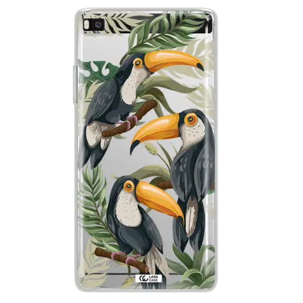 Tropical Bird Huawei P8 Clear TPU Case