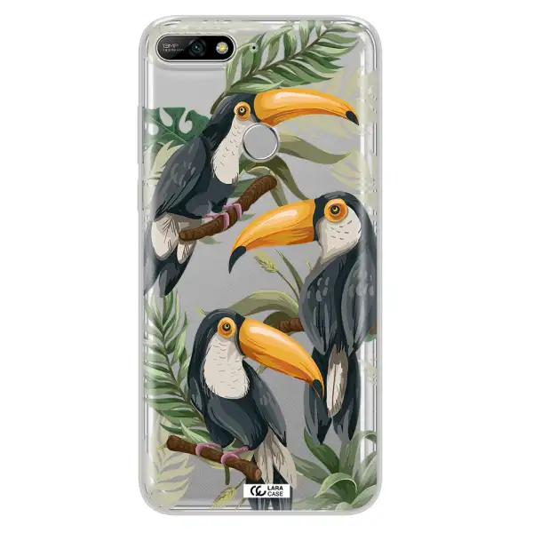 Tropical Bird Huawei Y7 2018 Clear TPU Case