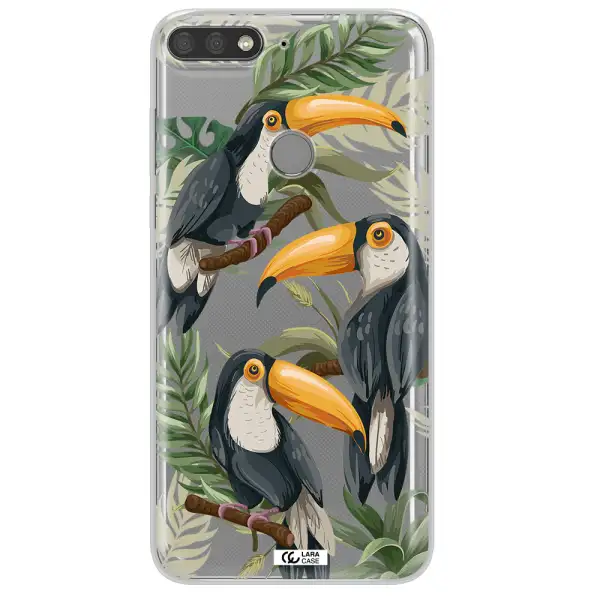 Tropical Bird Huawei Y7 Prime 2018 Clear TPU Case